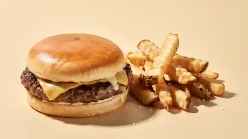 ButterBurger Cheese Single Cheeseburger Fries