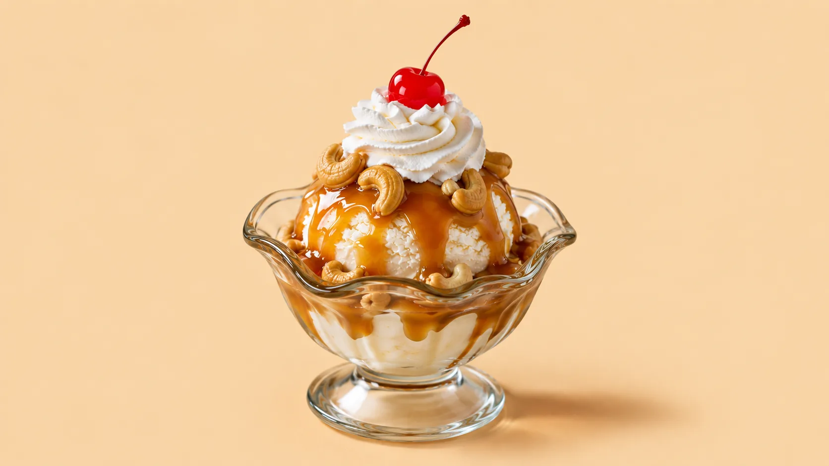 Caramel Cashew Sundae 1 scoop
