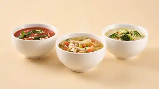 Selected soups without crackers